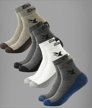 Brucella 100% Organic Cotton Men's Solid Multicolor Ankle Length Socks ( Pack of 4 )