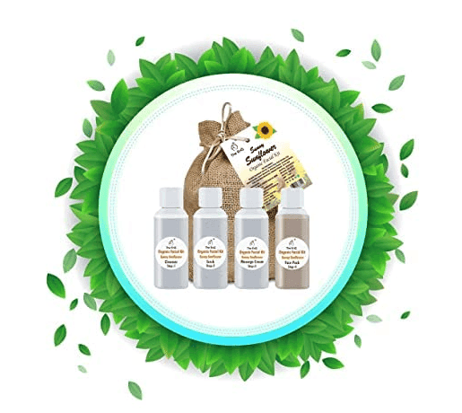 Sunny Sunflower Organic Facial Kit 120grams For Glowing Skin | Anti Ageing Facial Kit for Women & Men - Pack of 2 view 4