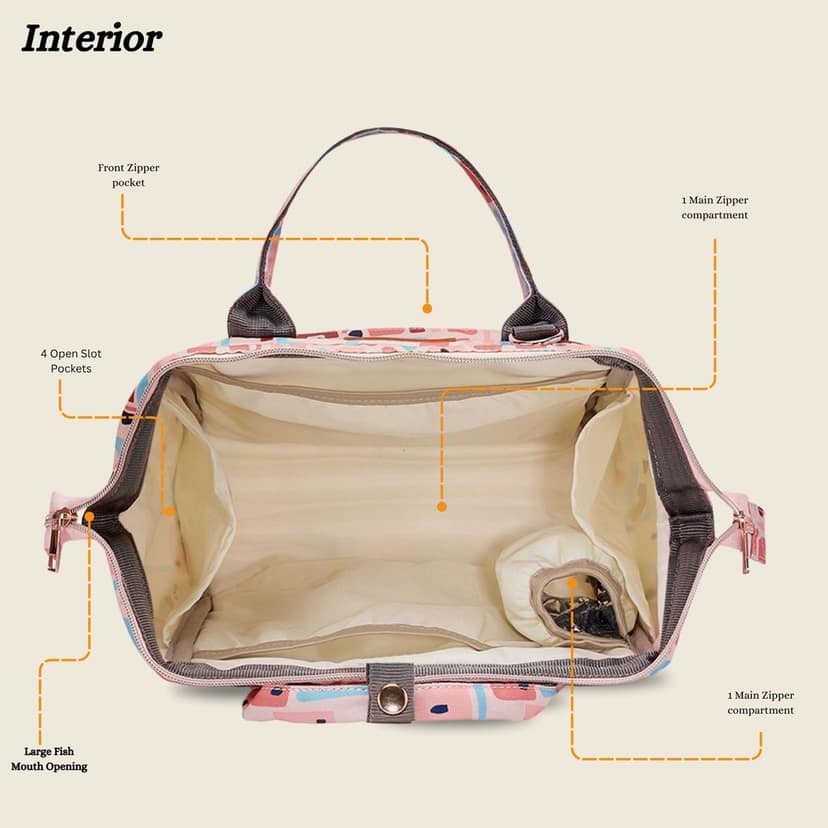 VISMIINTREND Diaper Bags for Mom | Travel Maternity Backpack Bags | Water Resistant | Premium Oxford Fabric | Gifts for Mom to Be | Baby Shower Gift view 6