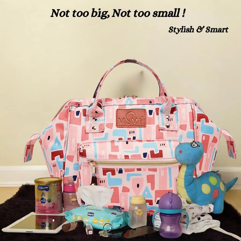 VISMIINTREND Diaper Bags for Mom | Travel Maternity Backpack Bags | Water Resistant | Premium Oxford Fabric | Gifts for Mom to Be | Baby Shower Gift view 8