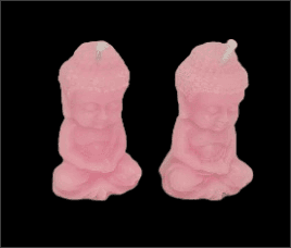 Pink Buddha Candleddha Candle* Set of 2