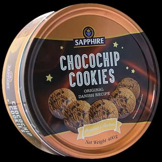 Sapphire Butter Cookies - Chocolate Chips Original Danish Recipe, Premium Collection, 400 G