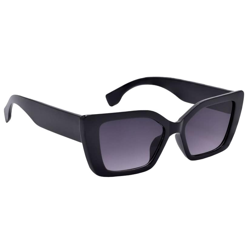 Black Frame Grey Lens Cat-eye Sunglasses for Women & Girls Fashion Statement - HRS588-BK-GRY view 2