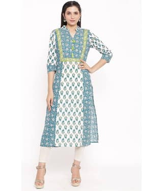 SAART BUNAAI - Multicolor Cotton Women's Straight Kurti