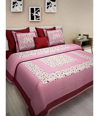 Bombay Spreads Cotton King Bedsheet ( Multicolor )
