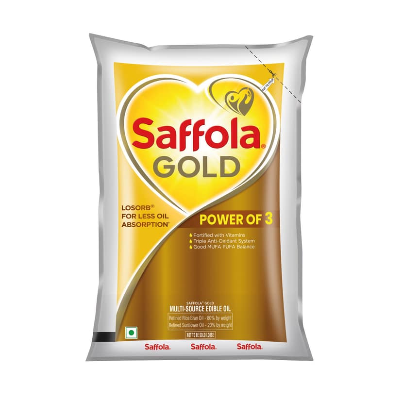 Saffola Gold Oil, Power of 3, Pouch view 2