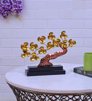 Handcrafted Iron Table Decor Tree Artistic Home Accent Decorative Iron Tree Showpiece Tabletop Metal Art