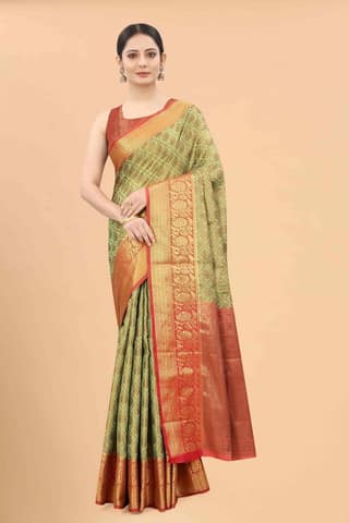 Silk Zone Women's Banarasi Silk Woven Saree With Unstiched Blouse Piece