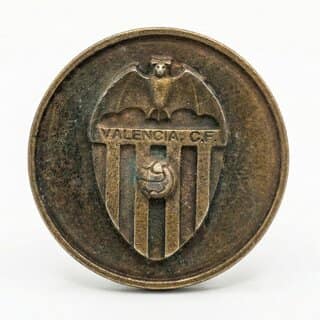 Valencia C.F. (75th Anniversary) Football Team old Bronze Medal Silver Series