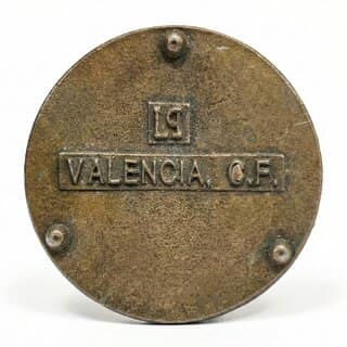Valencia C.F. (75th Anniversary) Football Team old Bronze Medal Silver Series view 2