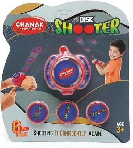 Disk Shooter Wrist Watch Toy 6 Flying Discs for Kids Outdoor & Indoor Sports Activities (Ages 3+) view 2