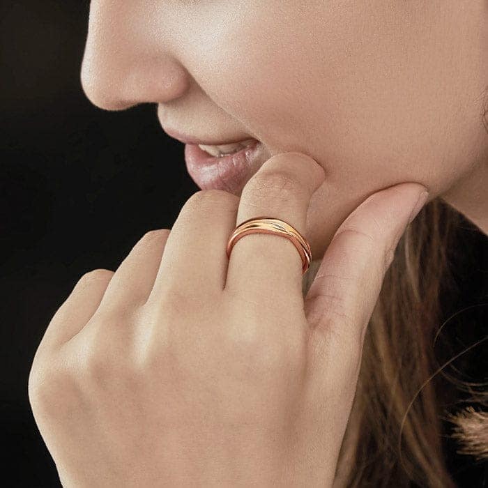 Rose Gold Love Adjustable Ring view 2