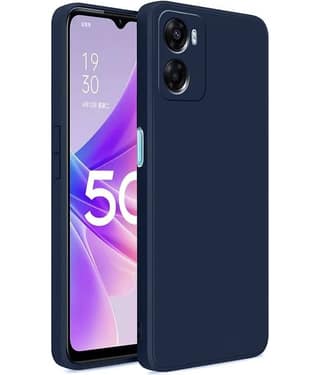 ZAMN - Blue Silicon Plain Cases Compatible For Realme Narzo 50 5G ( Pack of 1 )