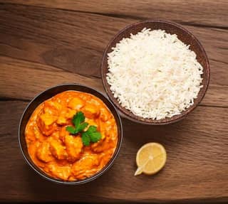White Rice + Chicken Curry