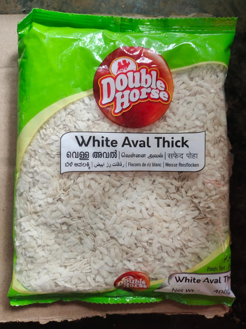 Double horse white aval thick