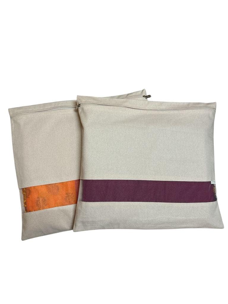 Cotton Saree Cover with mesh window, Pack of 4 view 3
