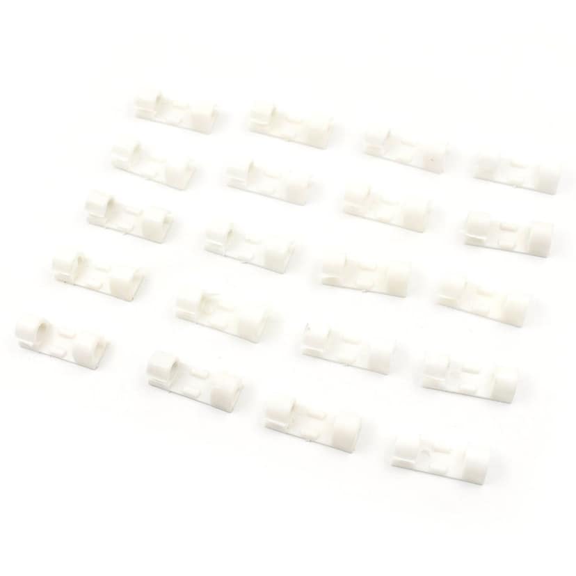 Plastic Cable Clips – Strong Adhesive Wire Organizer for Home, Office & Car (20 Pcs) view 4