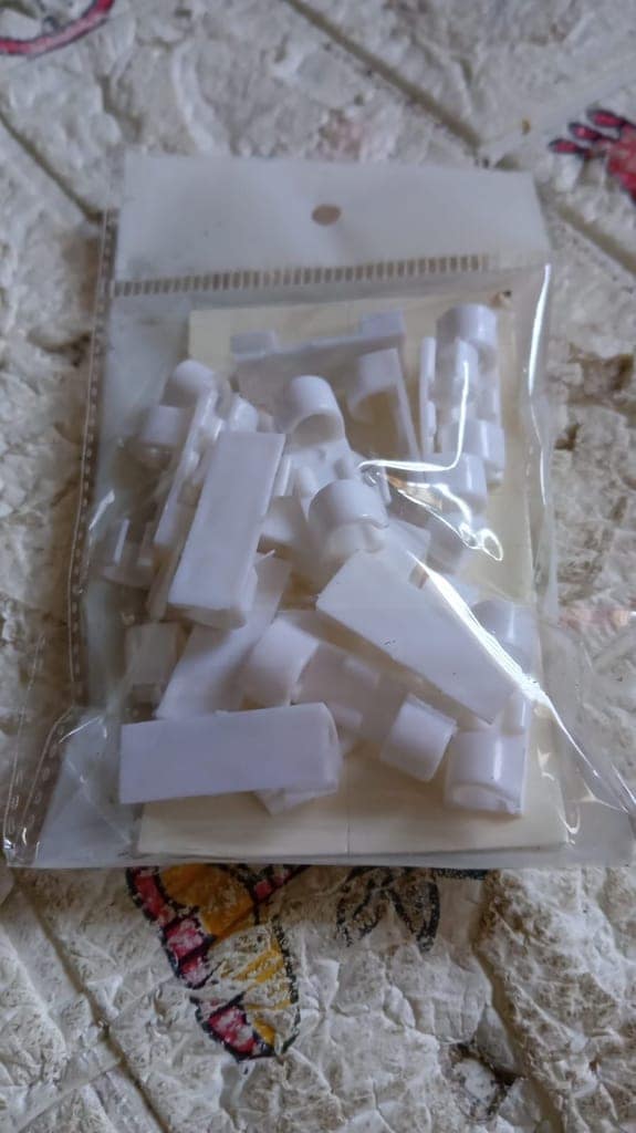 Plastic Cable Clips – Strong Adhesive Wire Organizer for Home, Office & Car (20 Pcs) view 8