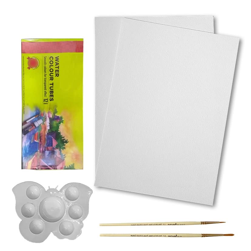 Water Color on Round Coasters DIY Kit by Penkraft view 2