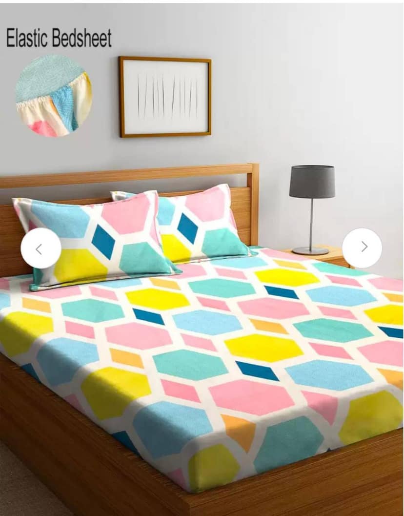 Homdazal Microfibre Abstract Queen Size Multi Color - Multi, Size - Queen