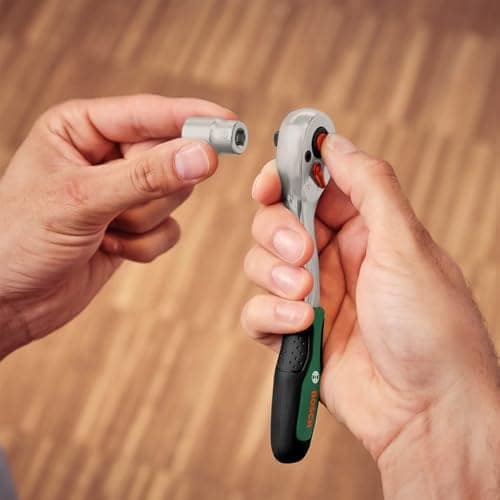 Bosch 1/4" Drive Ratchet High Torque 93Nm, Compact Ergonomic Design & Fine 72-Tooth Gear view 3