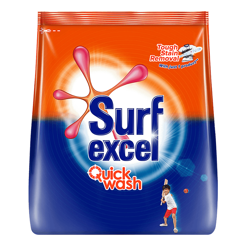 Surf Excel Quick Wash Detergent Powder, 500 G view 2
