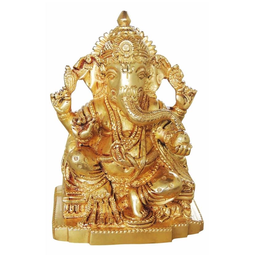 Brass Showpiece Ganesh Ji God Idol Statue (BSMAS221) view 2