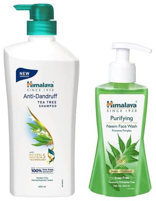 Himalaya Anti Dandruff Shampoo, 700ml And Himalaya Herbals Purifying Neem Face Wash, 200ml