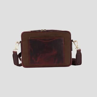meesu House of Rabari Everyday Canvas Leather Crossbody Sling Bag | Multi-Pocket Organizer Purse for Men