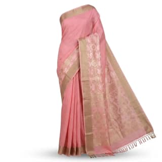Sambalpuri Pink Ikat Handloom Saree