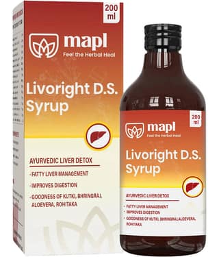 MAPL Livoright DS Syrup for Liver Detox Support, Fatty Liver Care, Liver Function, Digestive Health, Metabolism Boost & Overall Wellness - 200ml