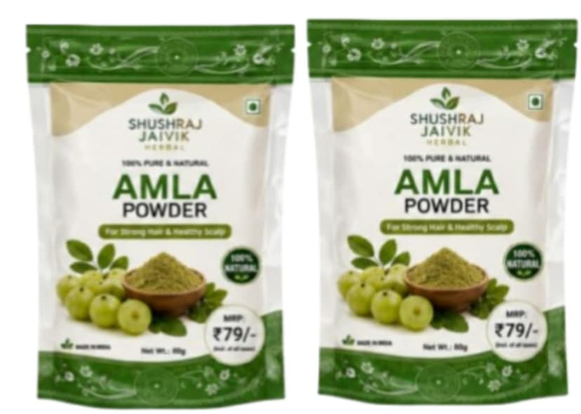 Shushraj Jaivik Amla Facial Powder Combo Pack 180g