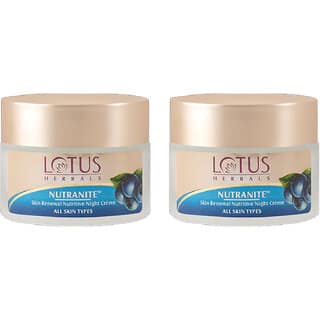 Lotus Herbals Nutranite Skin Renewal Nutritive Night Cream For All Skin Types 50G ( Pack Of 2 )