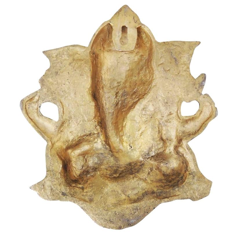 Brass Wall Hanging Showpiece Ganesh With Stone Finish (BSMAS794 B) view 3