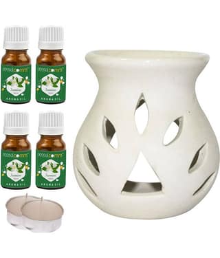 Peepalcomm Ceramic Aroma Oils & Diffusers Set - Pack of 7