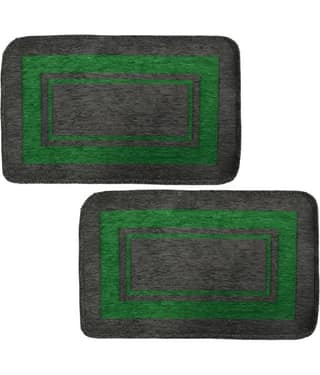 FURNISHING HUT - Anti-skid Cotton Door Mat ( 60 X 40 cm ) Set of 2 - Purple