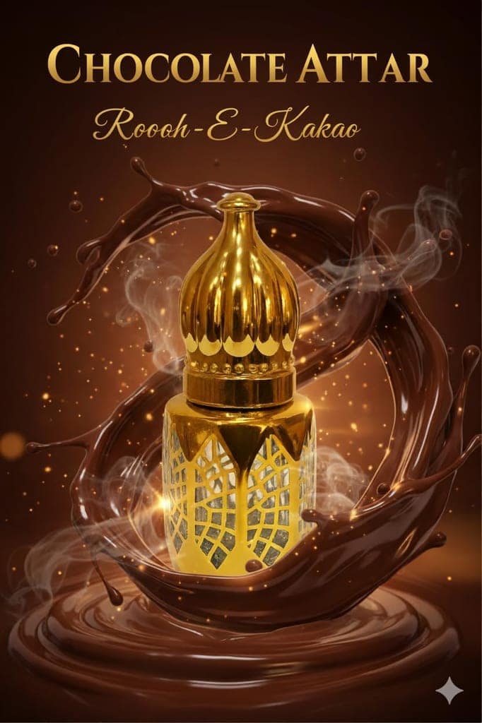 Chocolate Attar (12ml) | Sweet & Long Lasting Indian Chocolate Musk Attar for Men & Women | Alcohol-Free Fabric Use Attar | Luxury Traditional Perfume Oil by LinBerlin view 3