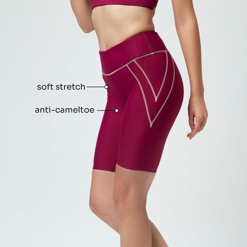 Tic Tac Cycling Shorts - Caramel Magenta view 3