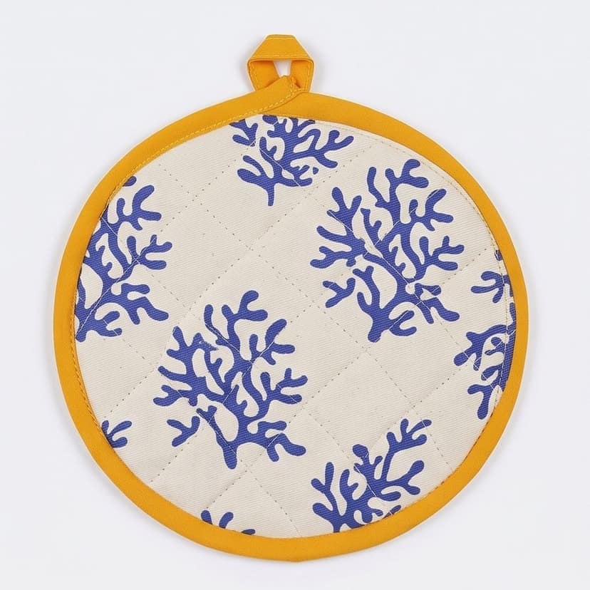 Floral Quilted Heat-Resistant Kitchen Pot Holder (Set of 2) view 2