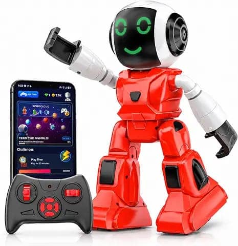 Mirana Moonwalker|Smart Interactive Chat-GPT AI Robot Toy for Kids|USB Rechargeable Type-C|AR Games & in-Built Bluetooth Speaker|Remote & App Controlled|Gift for Boys & Girls 2+ Years (Red) view 2