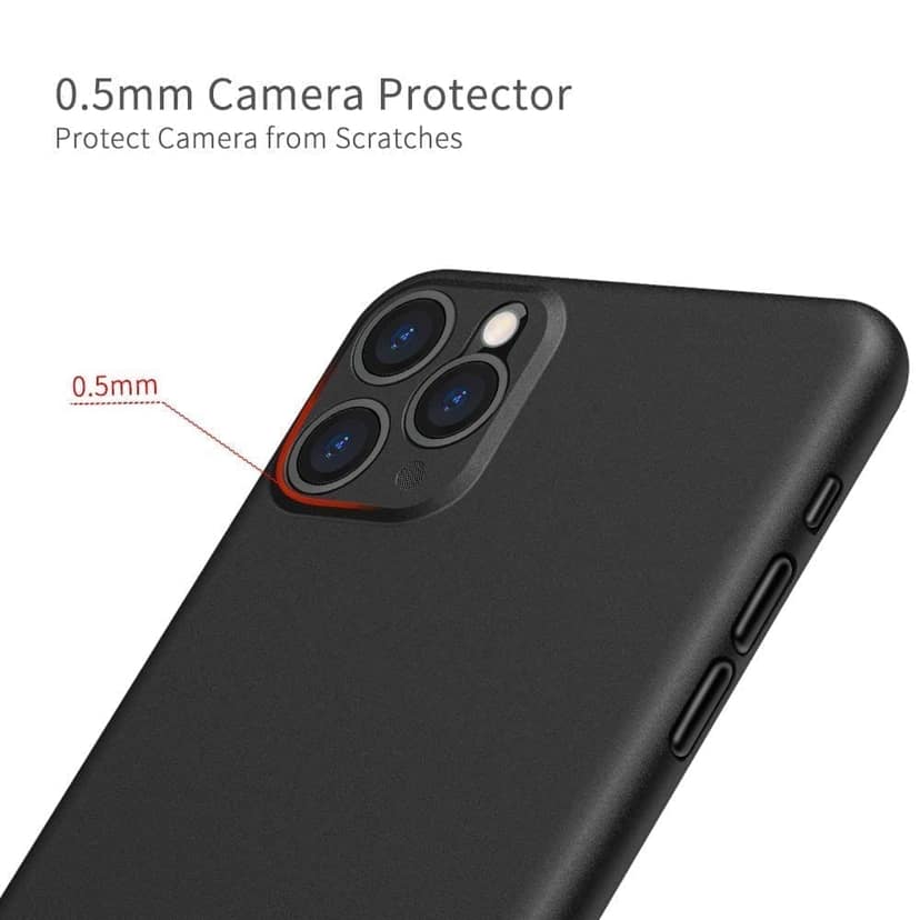 Memumi Slim Series Ultra Thin Back Cover for Apple iPhone 11 Pro 0.3 mm Thin - Black (5.8") view 3