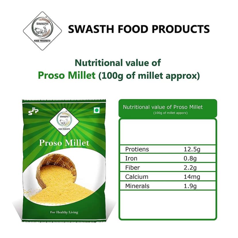 SWASTH Unpolished and Natural Proso Millet 05kg Pack of 5-1Kg Each (Other Names of Porso Millet Chena,Baragu,Variga,Pani Varagu) view 5