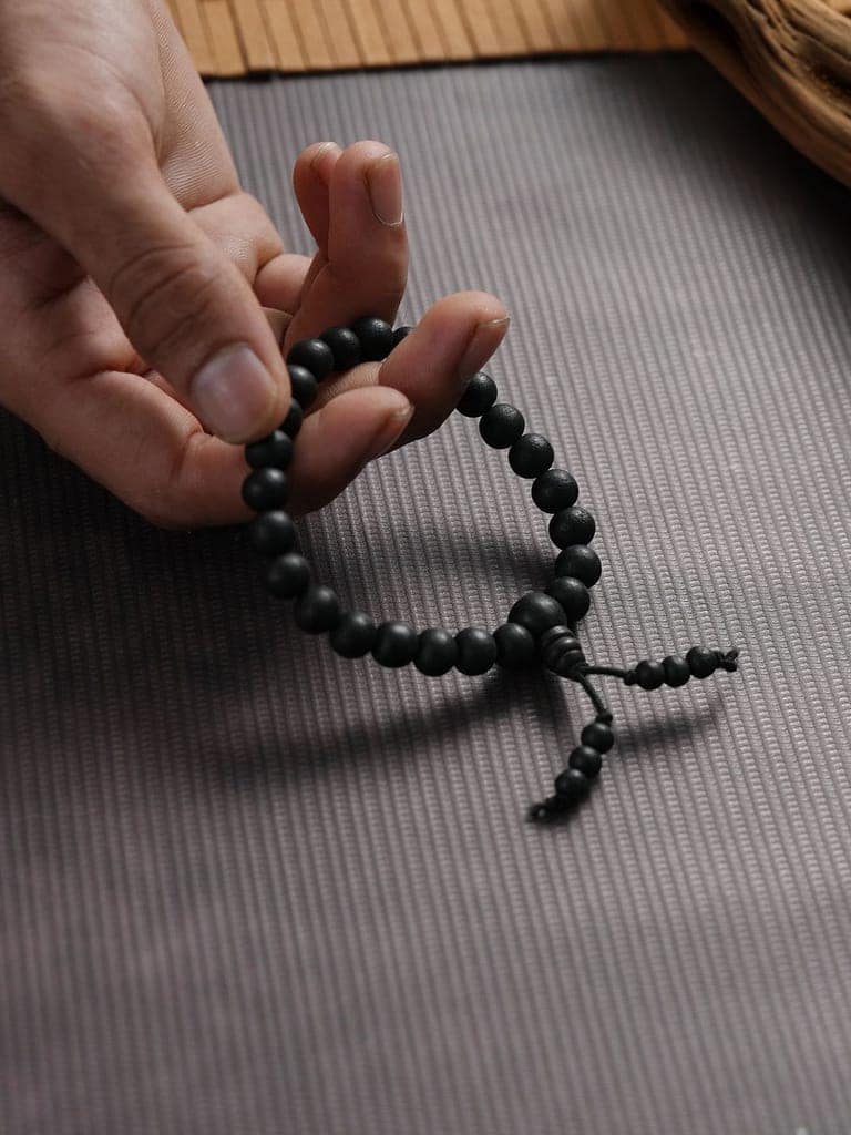 Karungali Mala Original Ebony Wood Beads with Lab Certificate Adjustable Bracelet. view 4