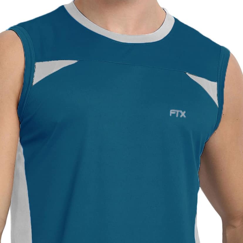 FTX Men Colorblock Round Neck Sleeveless Tshirt view 3