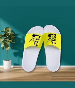 PERY PAO Blue Men's Slide Flip Flop