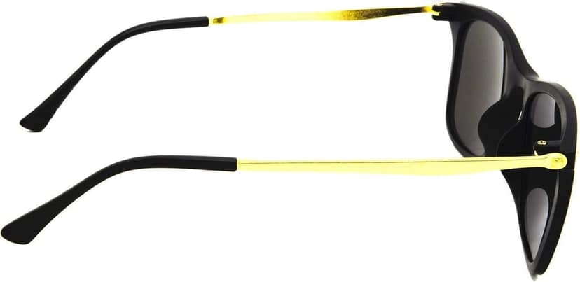 HRINKAR Unisex Rectangular Sunglasses Golden & Grey Frame, Pink & Black Lens (Medium) - Pack of 2 view 4