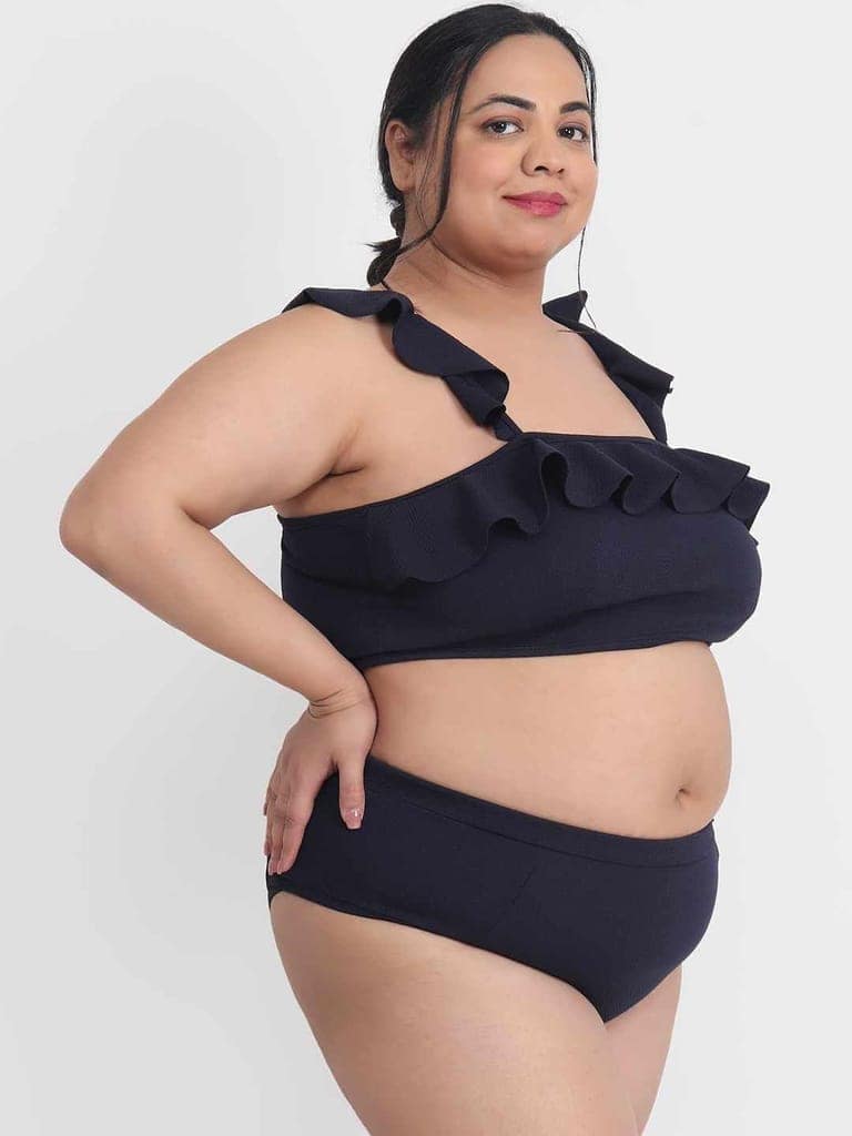 Plus Size 2 Piece Babydoll Bikini Dress For Honeymoon BB51N view 2