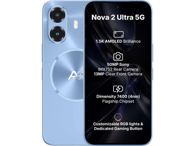 Ai+ Nova 2 Ultra 5G Smartphone, 6GB RAM, 128GB Storage - Blue