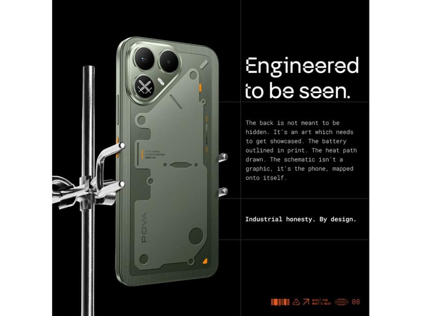 Tecno Pova 8 5G Smartphone, 6GB RAM, 128GB Storage - Terminal Green view 3