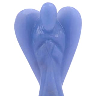 Angelite Angel | Handcarved Statues Figurines Stone of Good Luck - Reiki, Healing Crystal for Physical, Emotional & Spiritual Imbalance | Positive Vibes Energy(KI_68) by Krishna Impex